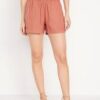 Women's Linen High - Waist Shorts